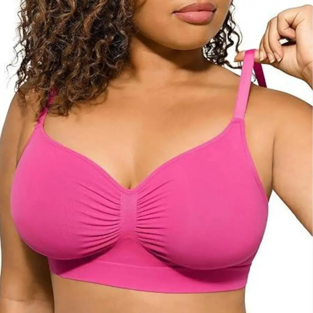 Sports Bras for Women Wireless Soft Workout Bra Full Coverage Push Up Bralettes Seamless Crop Cami Bra for Yoga