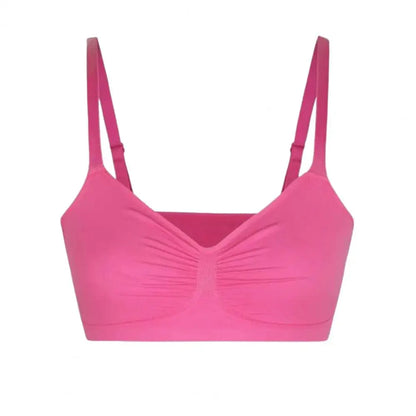 Sports Bras for Women Wireless Soft Workout Bra Full Coverage Push Up Bralettes Seamless Crop Cami Bra for Yoga