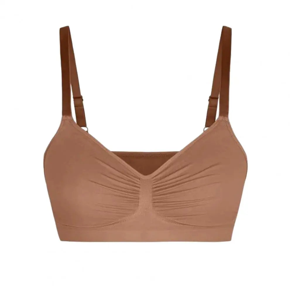 Sports Bras for Women Wireless Soft Workout Bra Full Coverage Push Up Bralettes Seamless Crop Cami Bra for Yoga